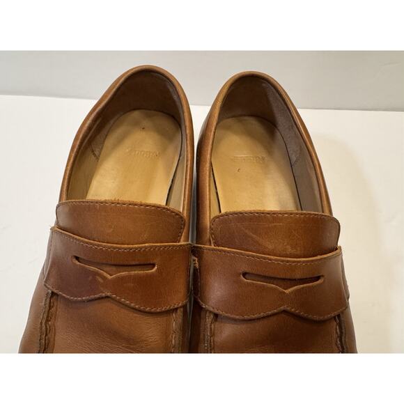 12 Rhodes Footwear Ashby Penny Loafer Adirondack Brown Leather Lug Vibram Sole main image 4